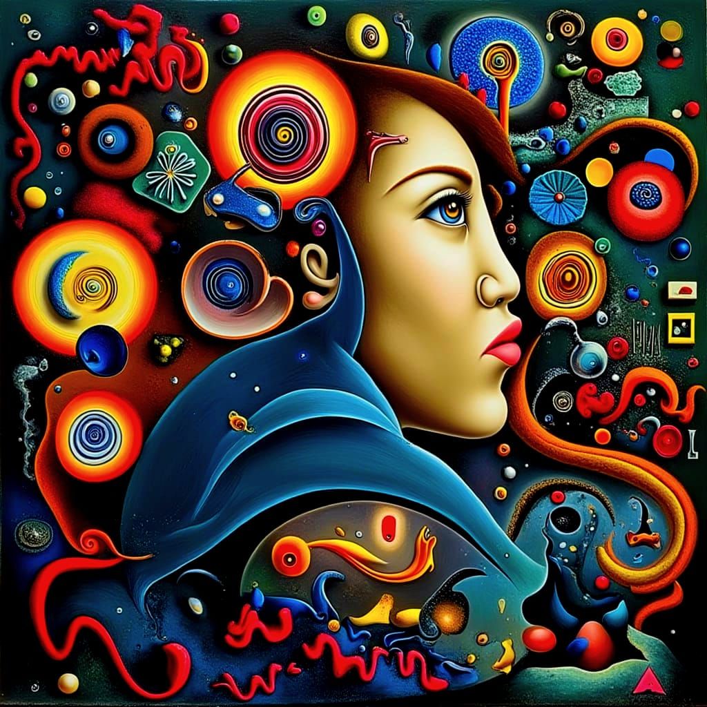 Abstract Twisting Fractals in Photorealistic Style