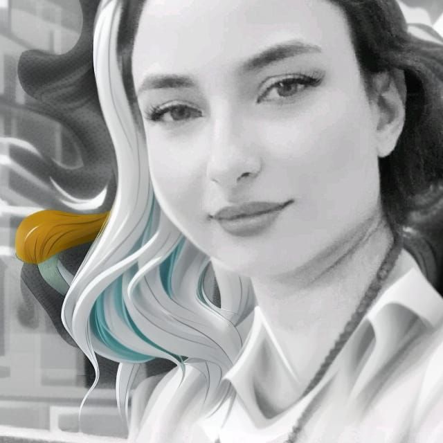 Anime Teenager in Blue Swimsuit: 3D Digital Art