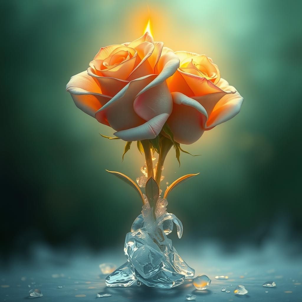 Ethereal Roses Entwined in Fantasy Realm