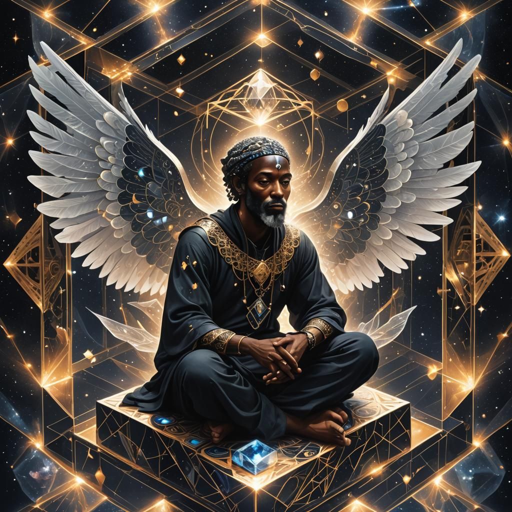 Angelic Genie in Geometric Cosmic Cube