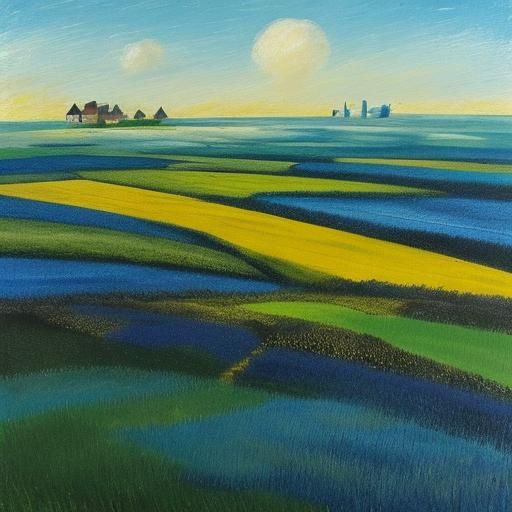 Surreal Seascape Inspired by Miro and Gainsborough