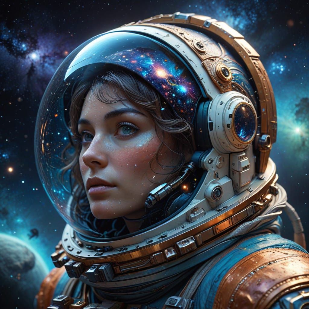 Astronaut Lost in Cosmic Wonder