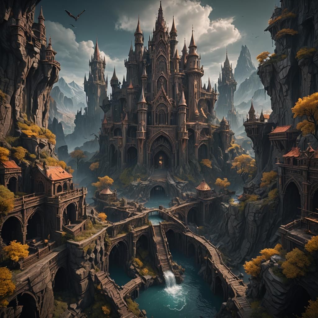 Detailed Grimdark Fantasy Concept Art