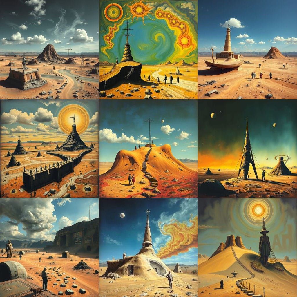 Surreal Wasteland Inspired by Salvador Dali