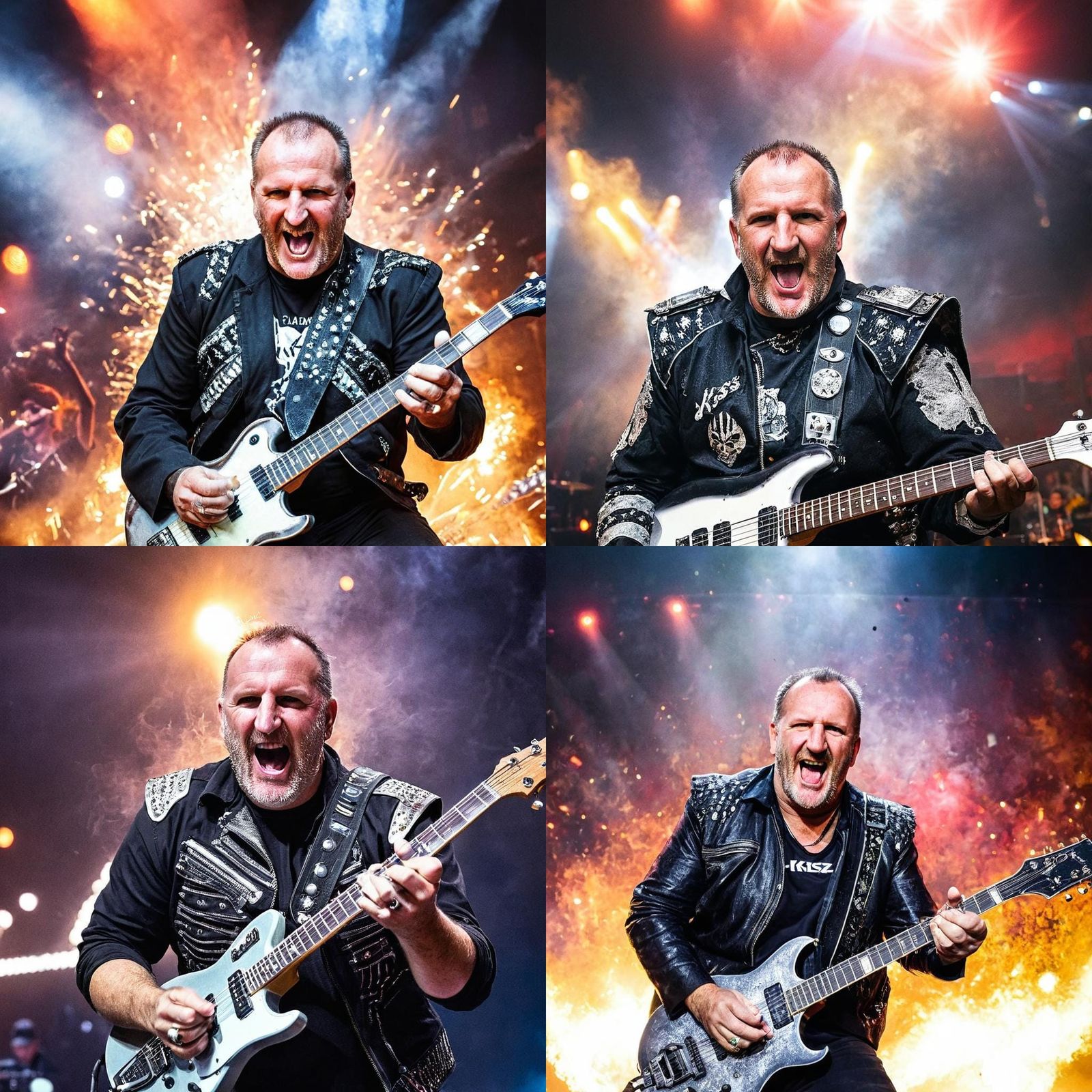 Rockstar Guitarist Stage Show with Pyrotechnics