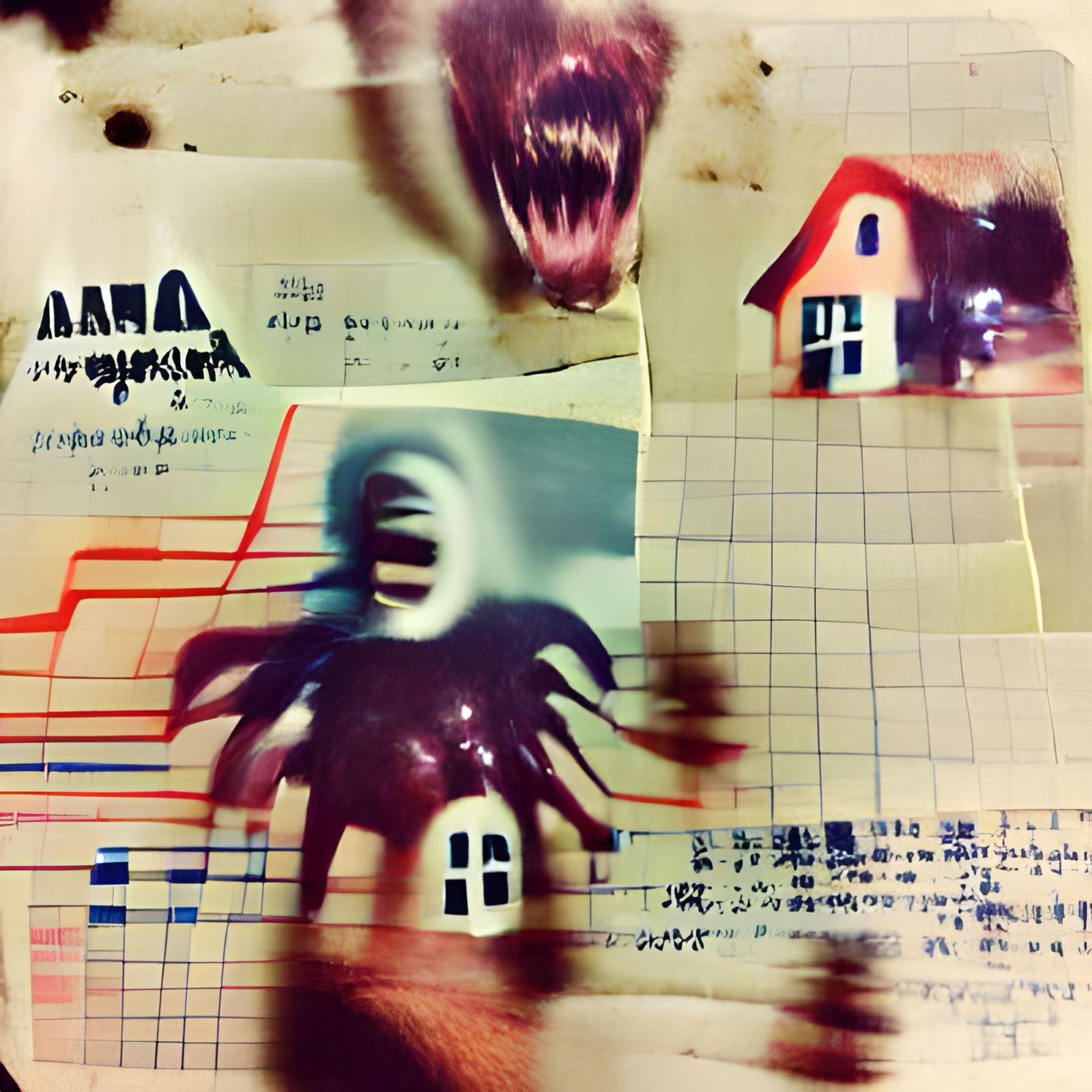 Eerie Scene in Analog Horror Style