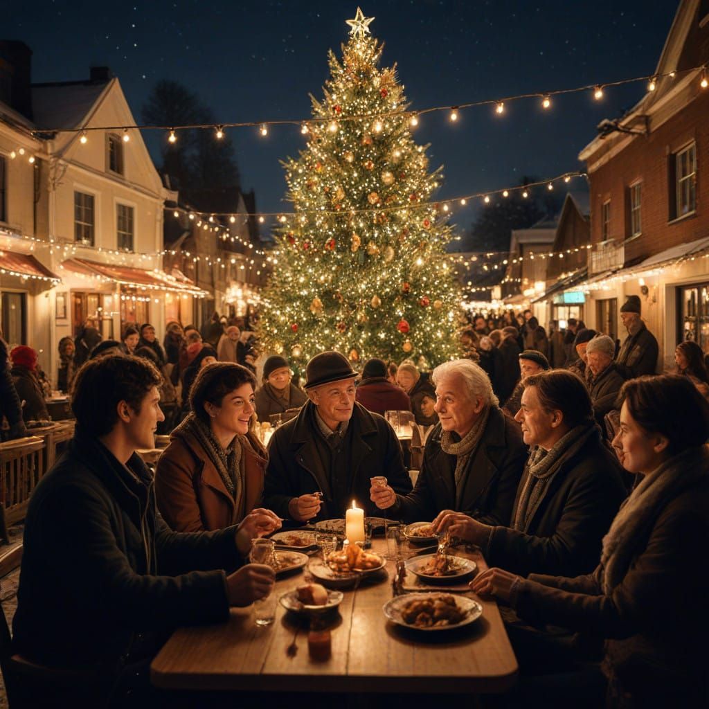 Winter Wonderland Village Celebration in Cinematic Style