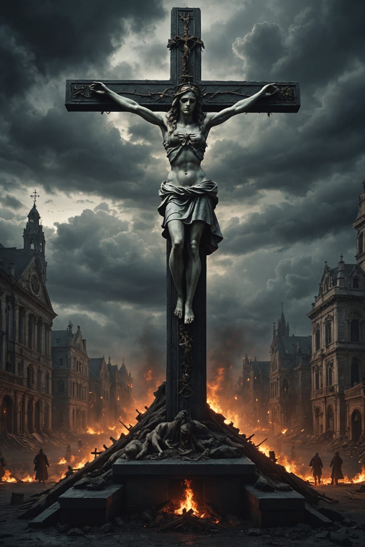 Dramatic Descent: A Digital Matte Painting