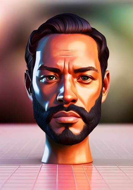 Dramatic Hyperrealistic Portrait in Splash Art Style