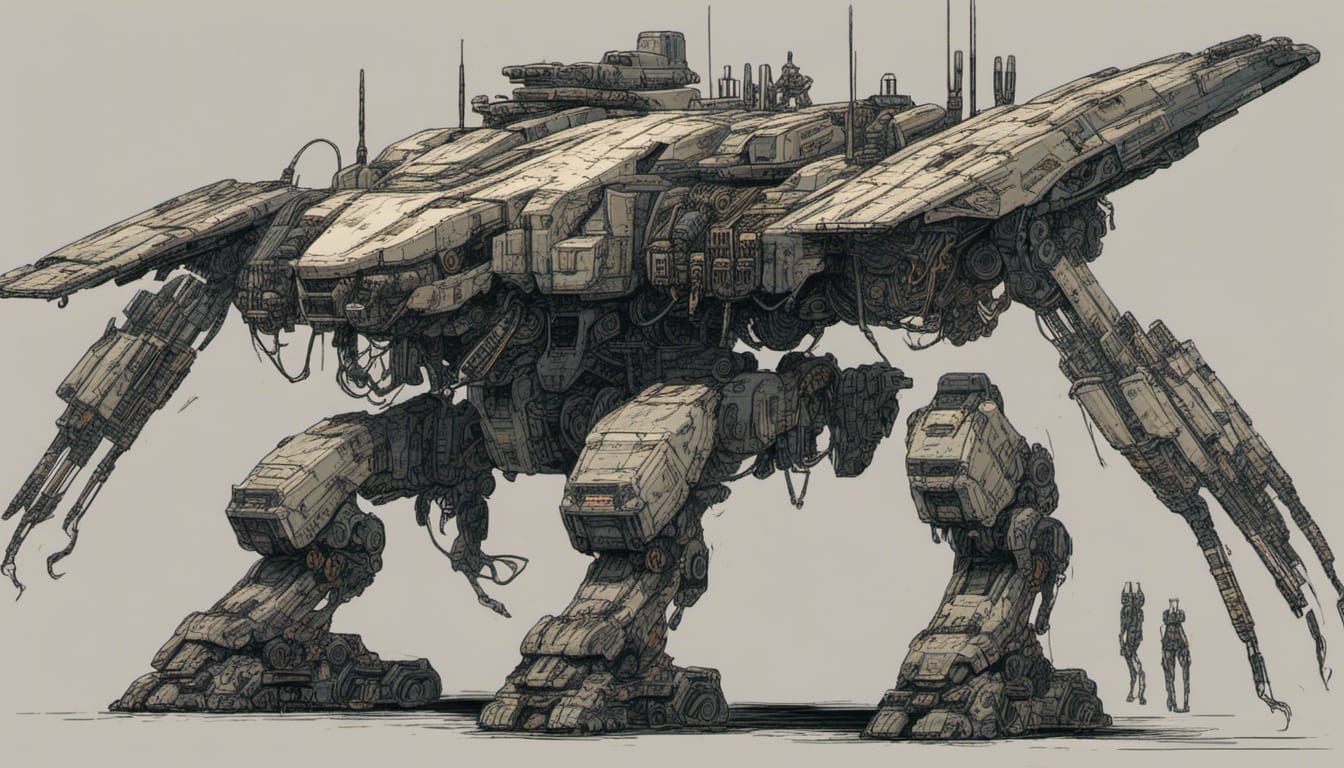 Junji Ito Style Centipede Combat Vehicle