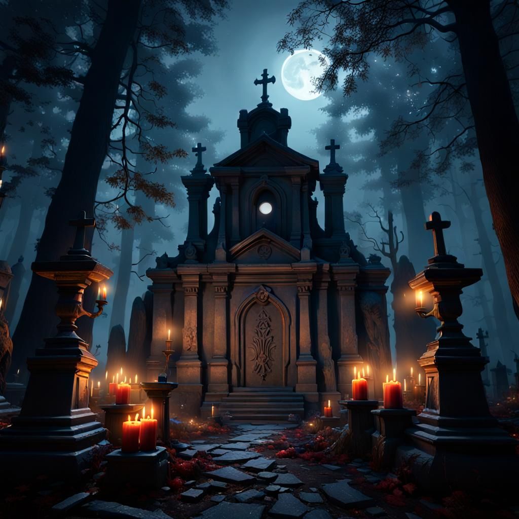 Dark Forest Cemetery Concept Art