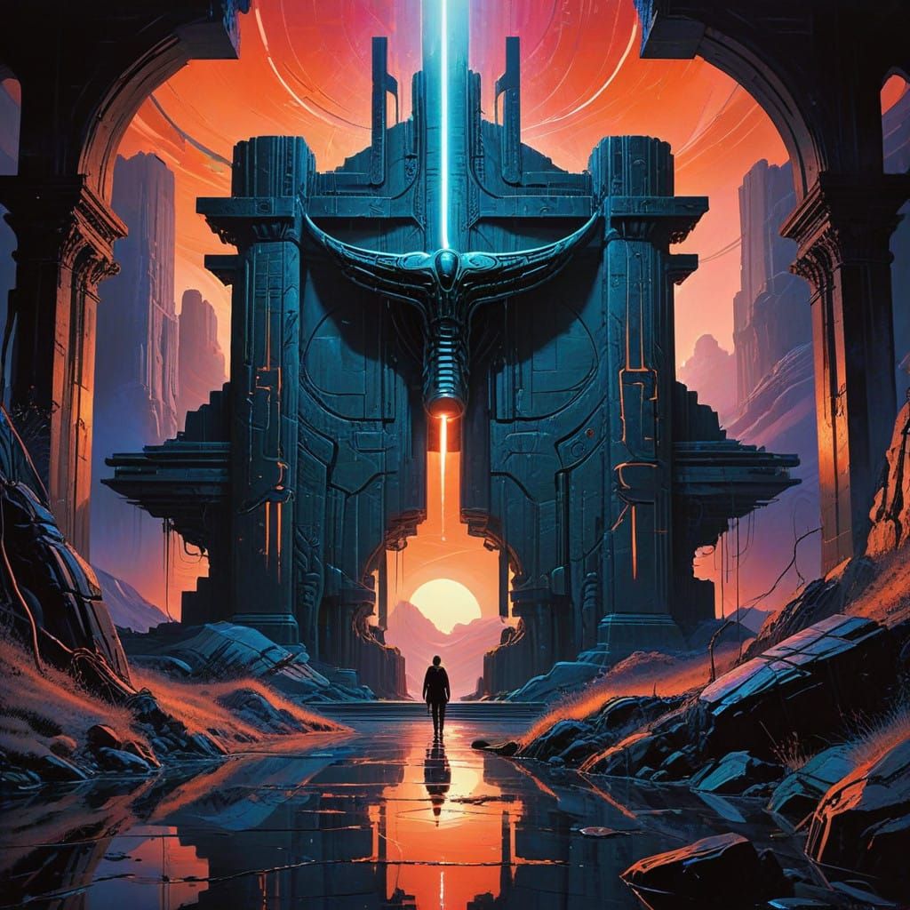 Ethereal Portal to the Unknown in a Dreamlike Aura