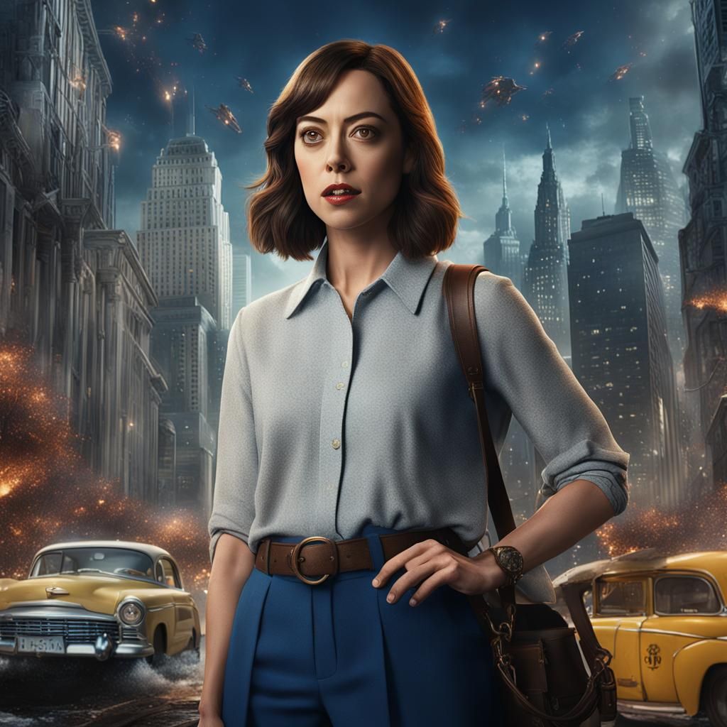 Aubrey Plaza as Lois Lane: Digital Matte Painting
