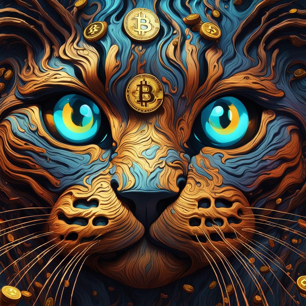 Mutant Bitcoin Cat NFT Concept Art