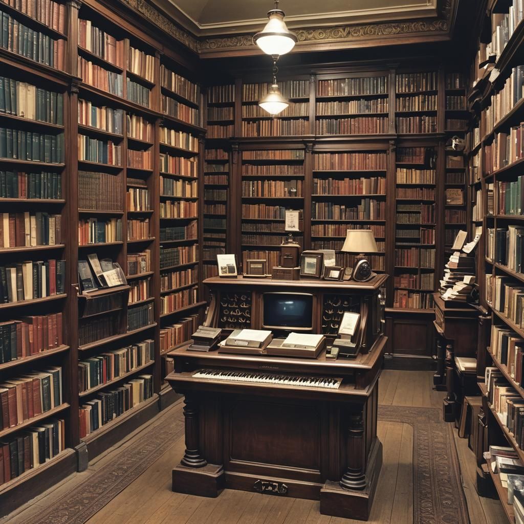 Victorian Bookshop Meets Futuristic Register