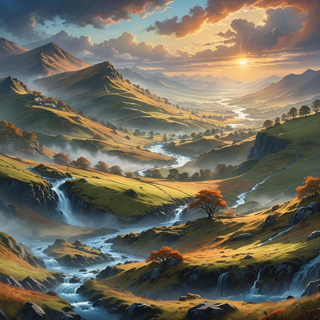 Mystical Scottish Highlands: Fantasy Landscape Art