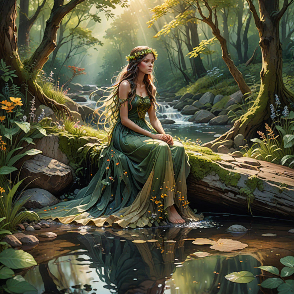 Hyperrealistic Forest Fairy in Earthy Tones