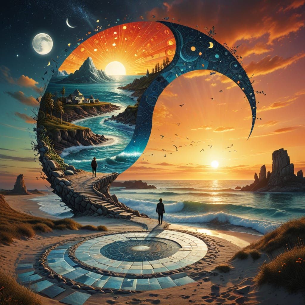 Surreal Sunset Gateway to the Stars