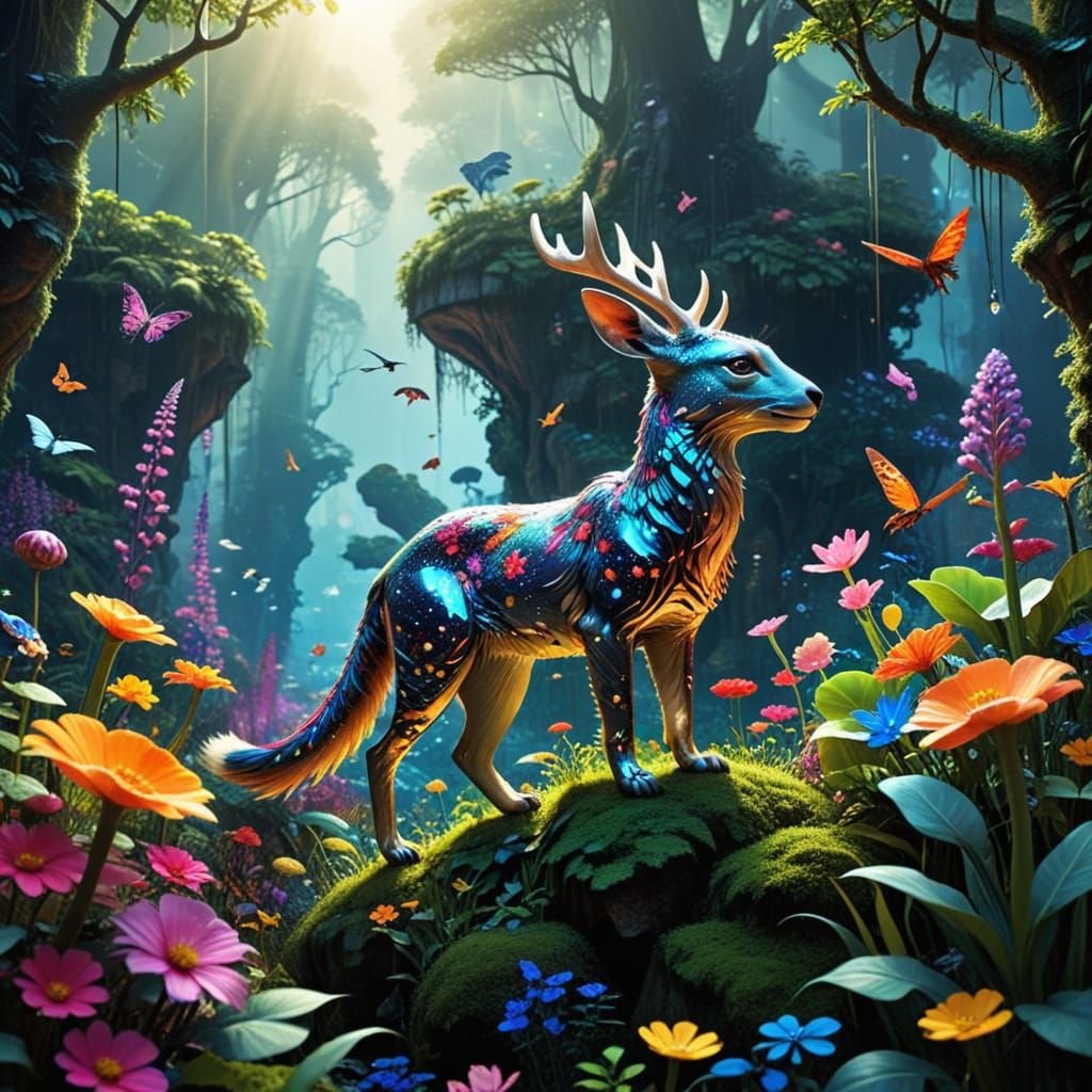Vibrant Creatures in a Fantastical Paradise