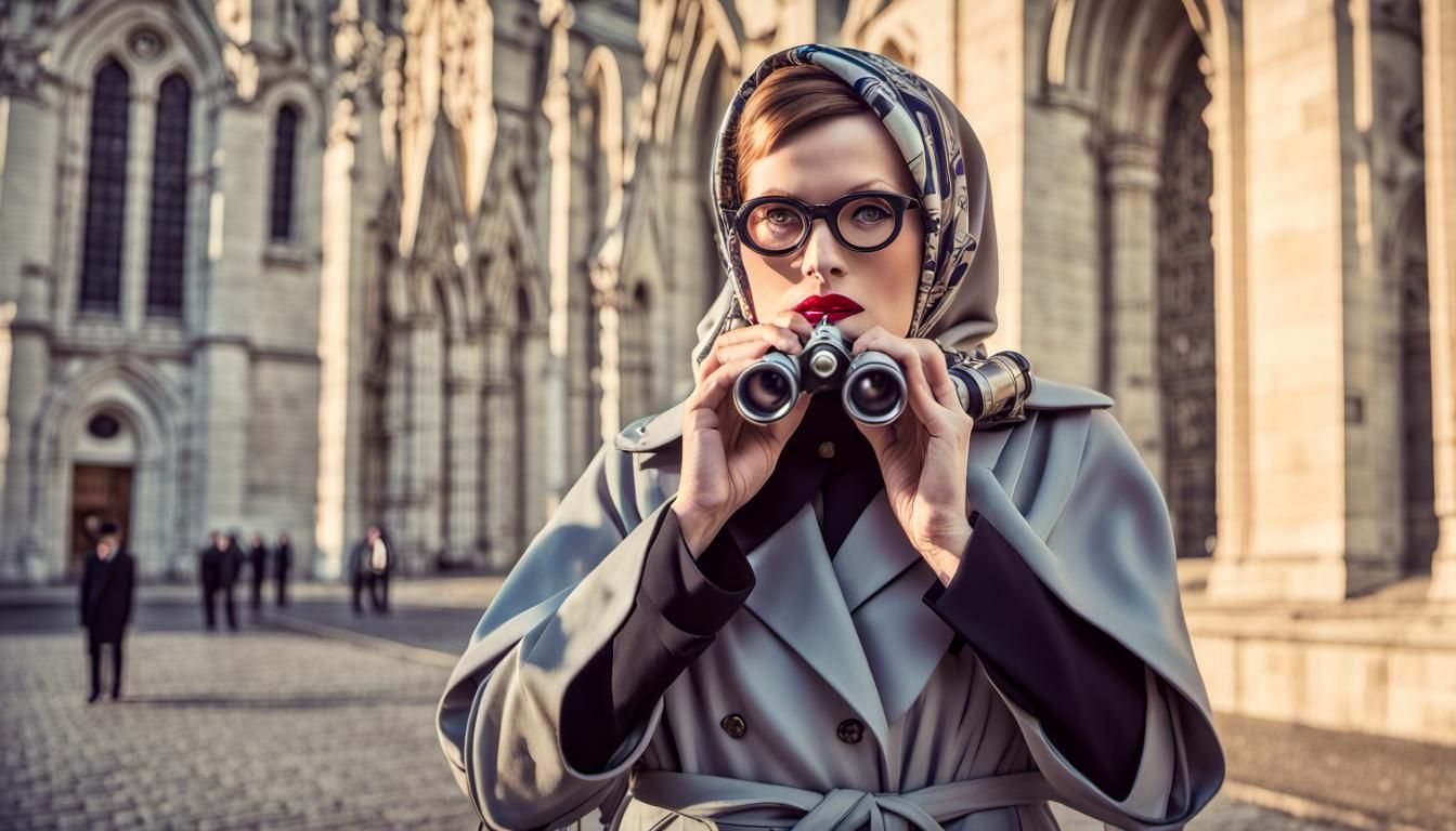 Femme Fatale Surveilled Near Church of Our Lady