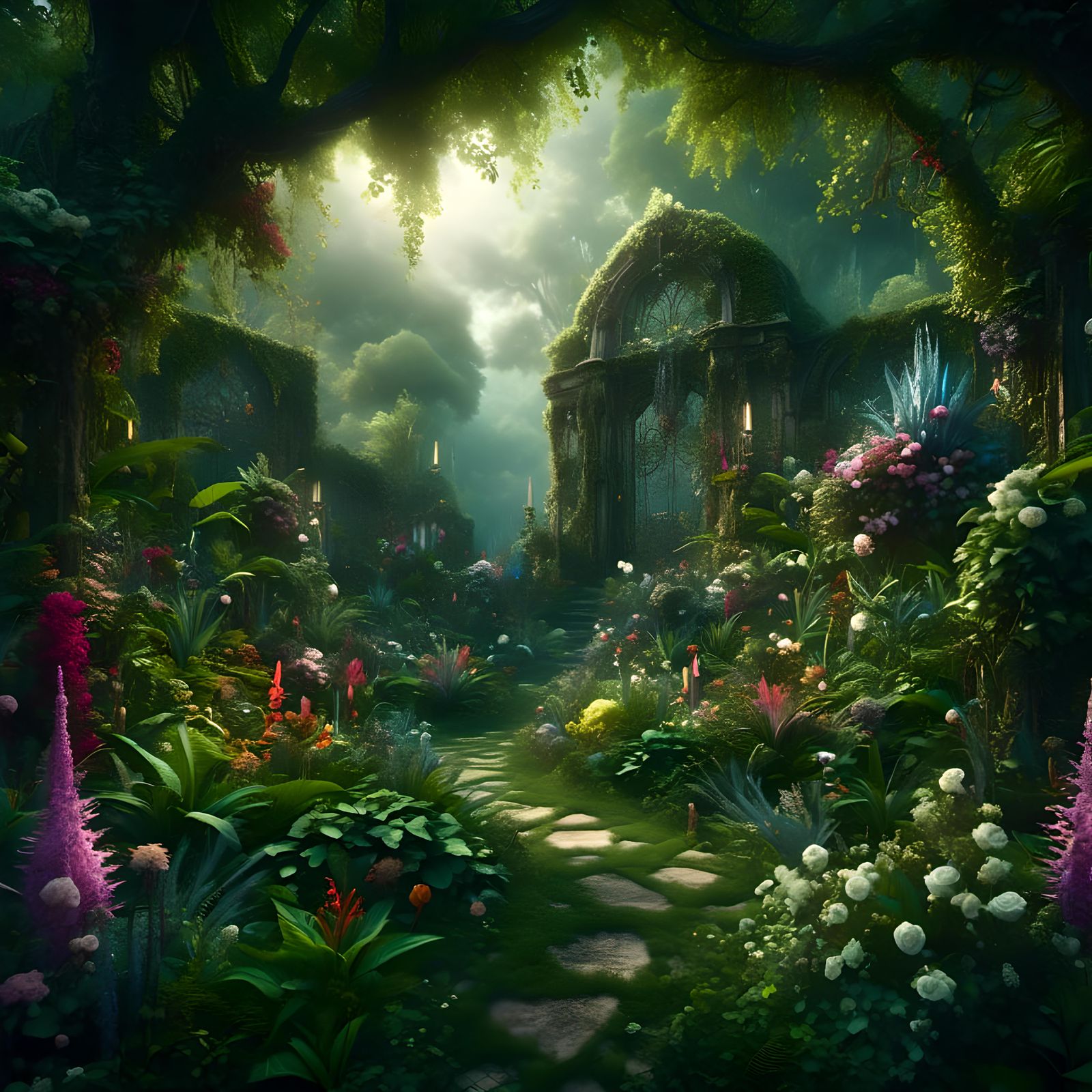 <lora:Dalle 3 lora 1:1.0> Enigmatic Garden