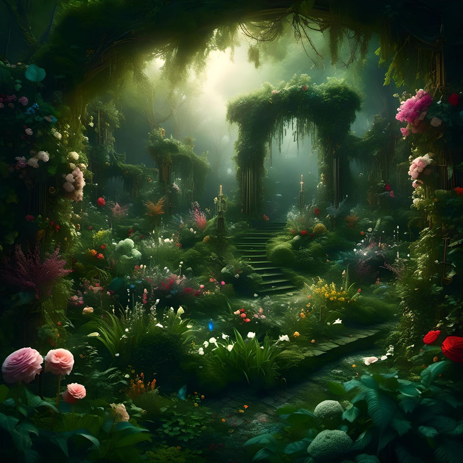 <lora:Dalle 3 lora 1:1.0> Enigmatic Garden
