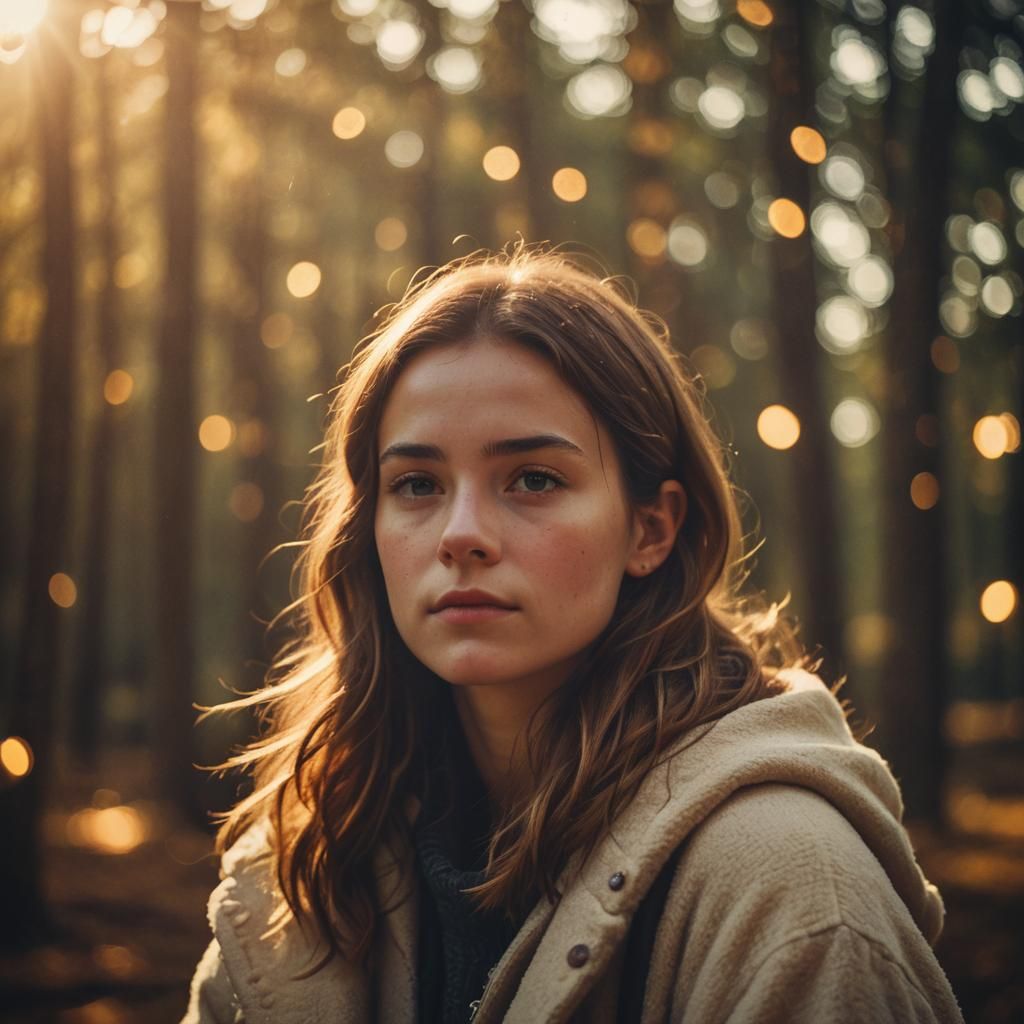 Peaceful Emma in Golden Cinematic Light