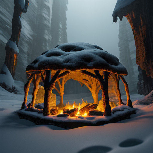 Cozy Cave Sanctuary in Golden Hour