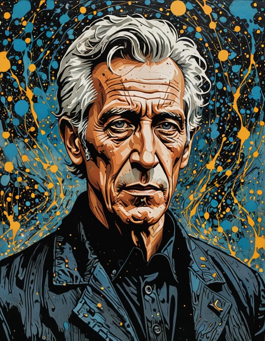 Melancholy Portrait of Andrew Jackson as Woodcut