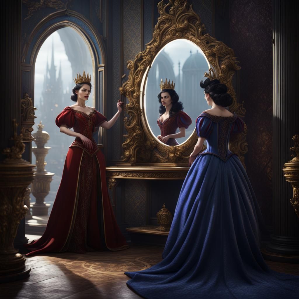 Snowhite and Evil Queen Reflections