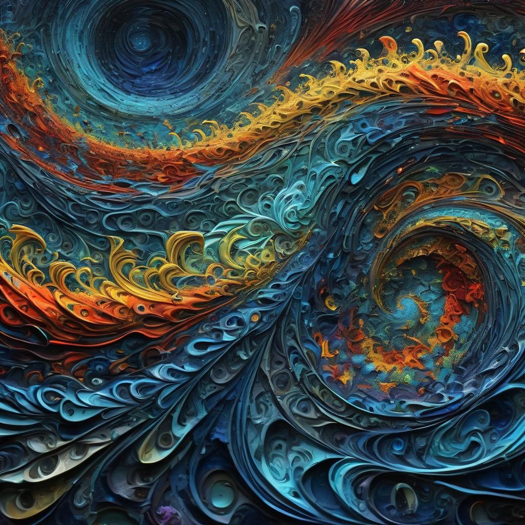 Abstract Fractal in Expressionist Style