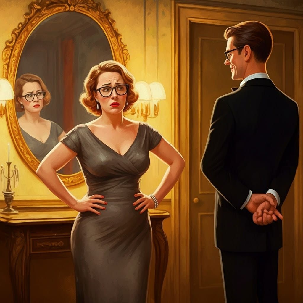 A Bespectacled Woman Confronts Self-Doubt with Charming Enco...