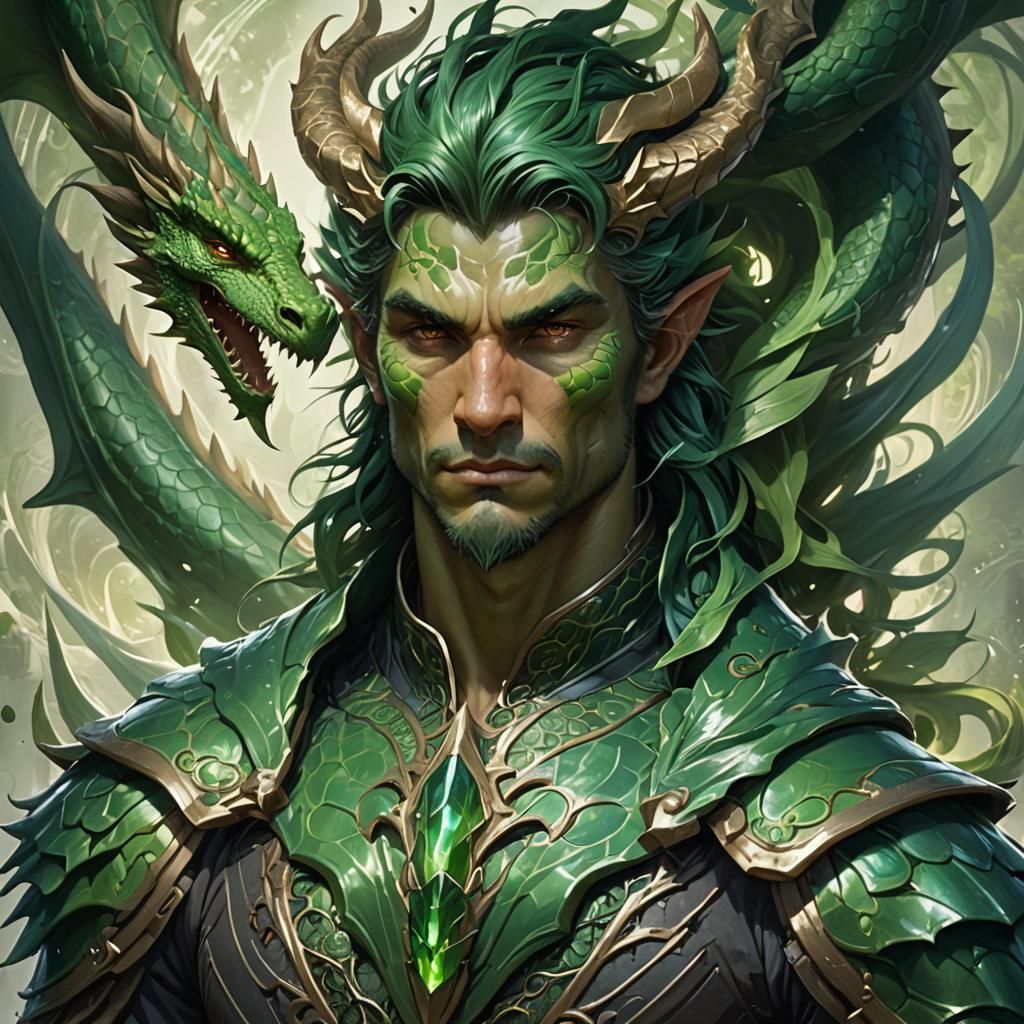 Dragon Man Healer with Green Power