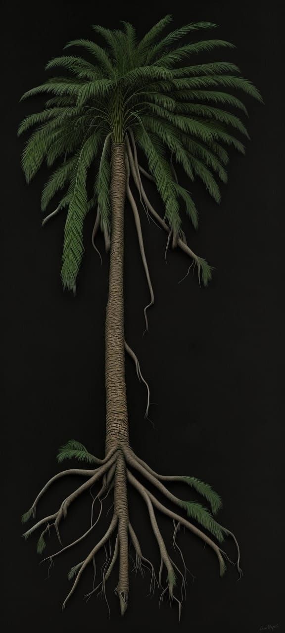 Palm Tree and Roots