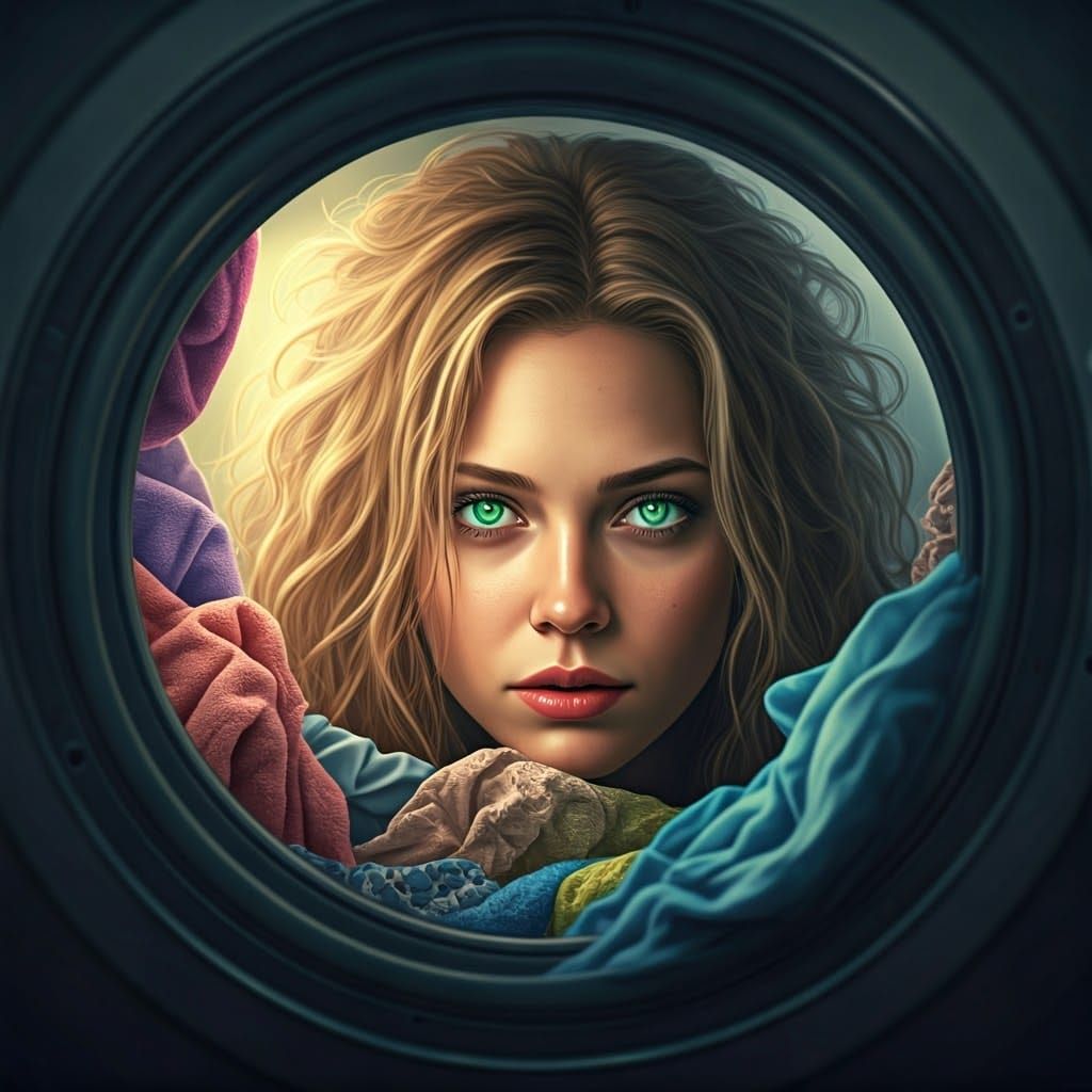 Surreal Washing Machine Dreamscape in Cinematic Style