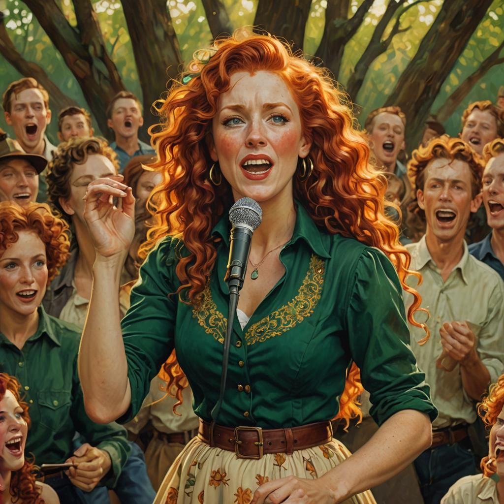 Portrait of Jolene with Auburn Hair and Emerald Eyes