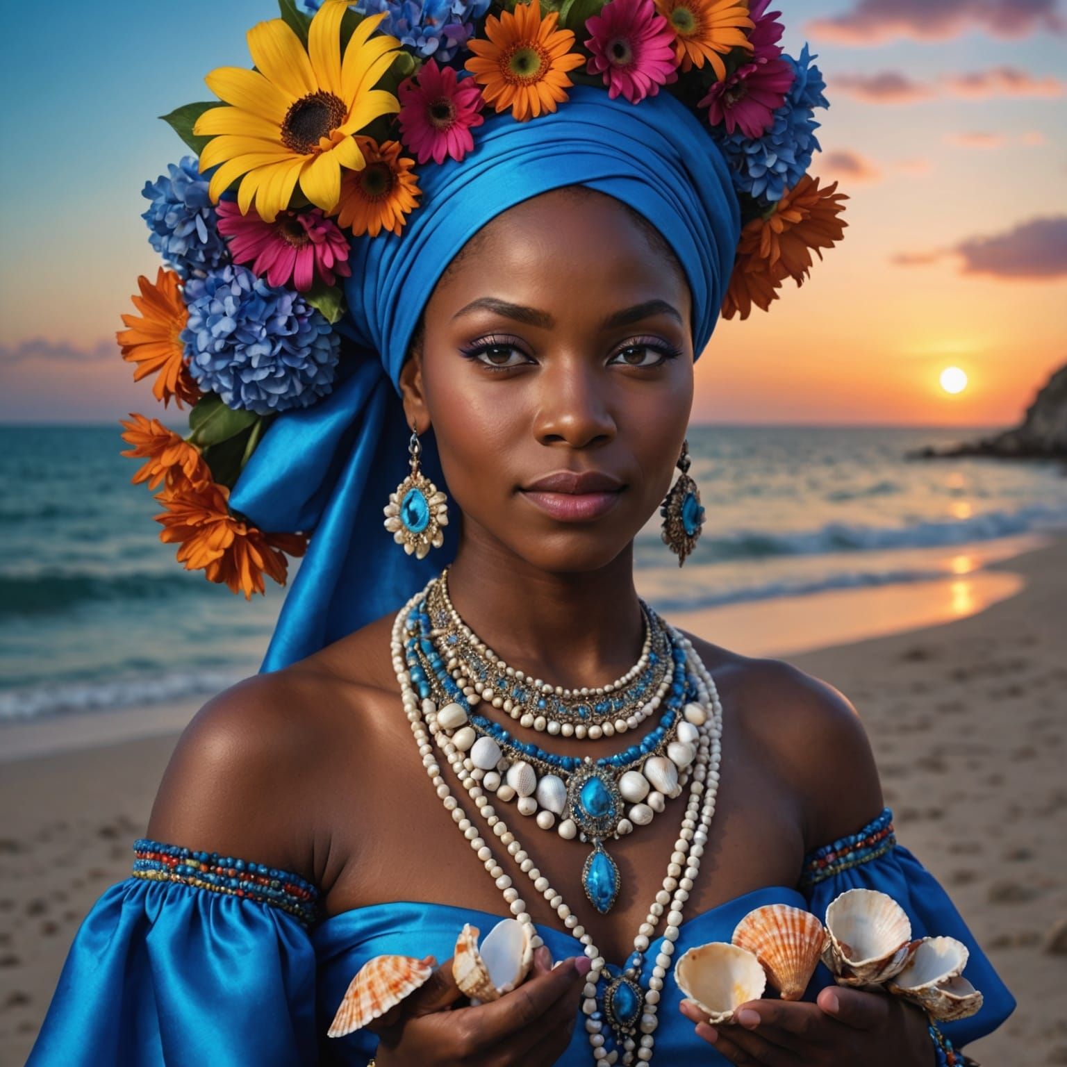 Hyper-Realistic Portrait of a Haitian Creole Dancer