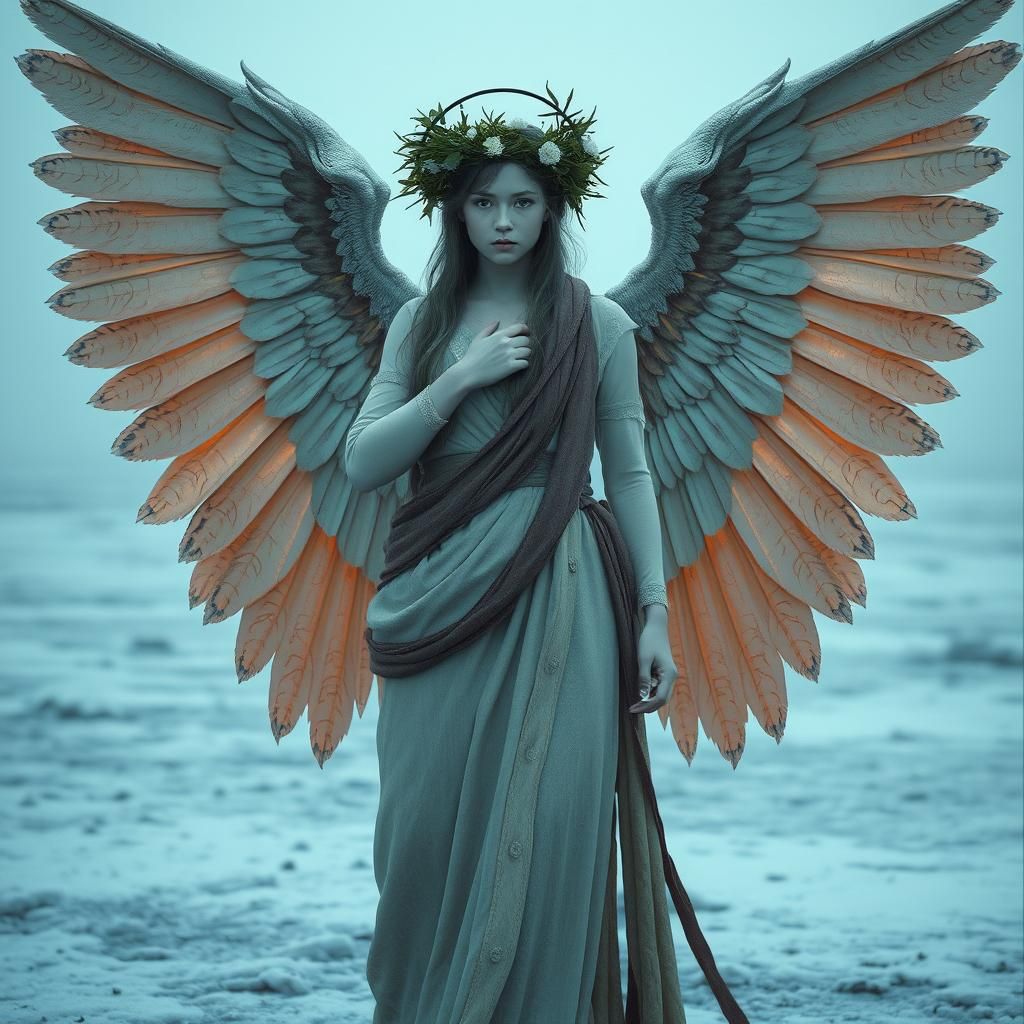 Angel in Frozen Wasteland, Classical Portrait