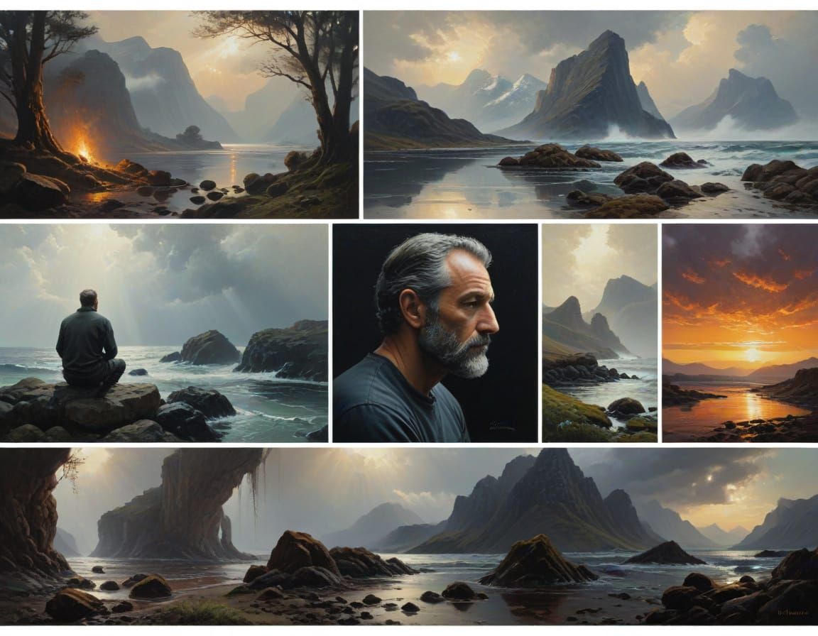 Whelan-Inspired Contemplative Oil Painting