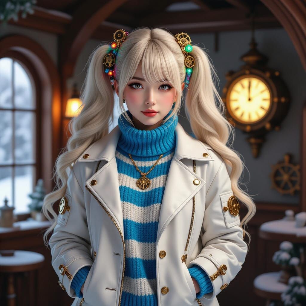 Steampunk Portrait: Girl in Clockwork House