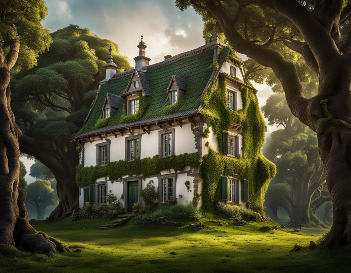 1800s European House with Dreamlike Lighting