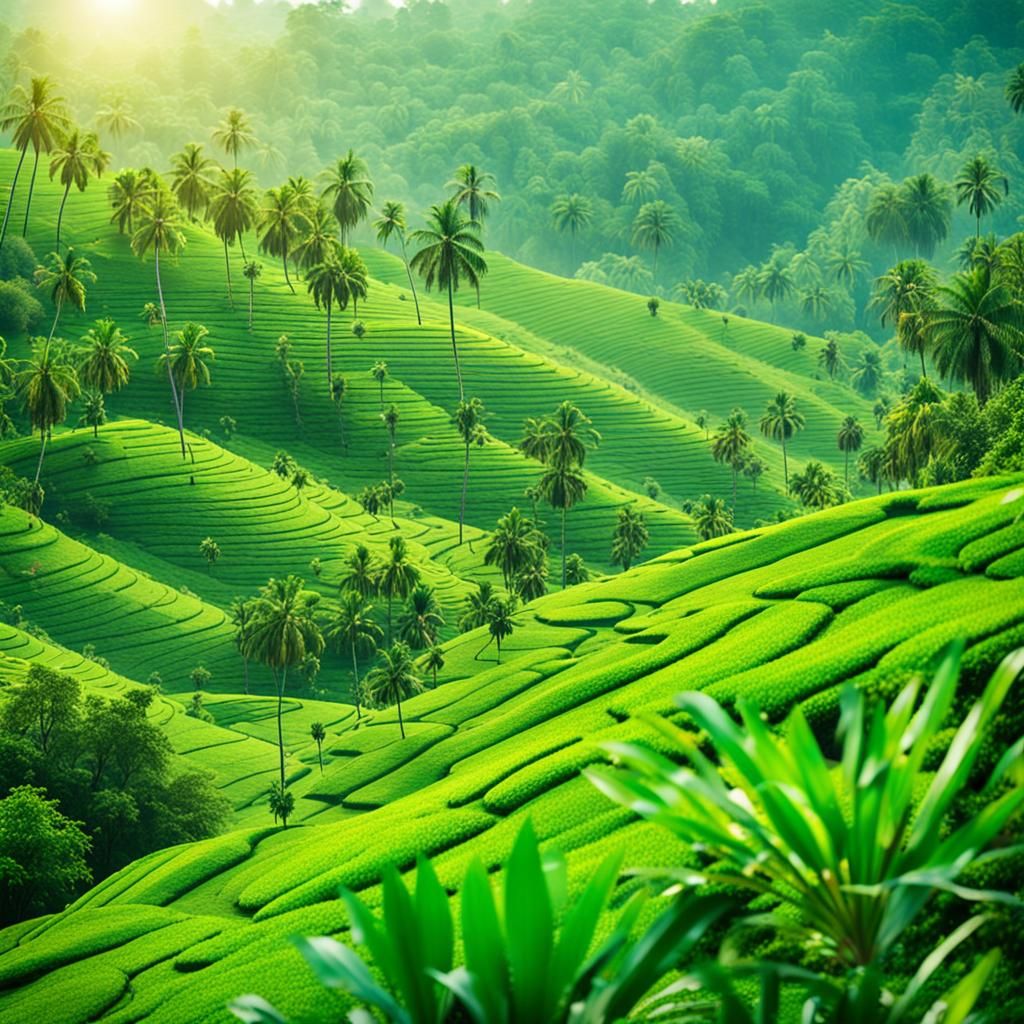 Lush greenery in Kerala, India
