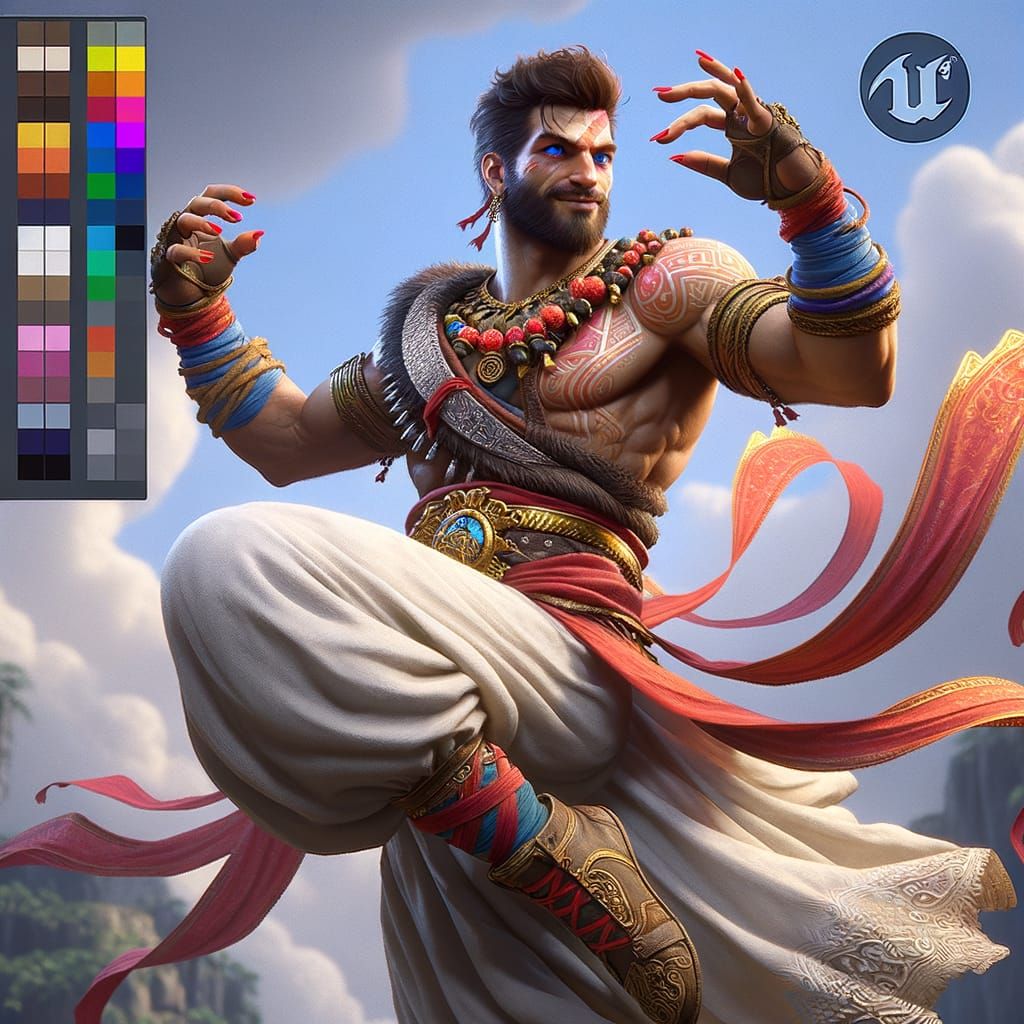 Kratos in Bridal Gown Dancing with Red Nails