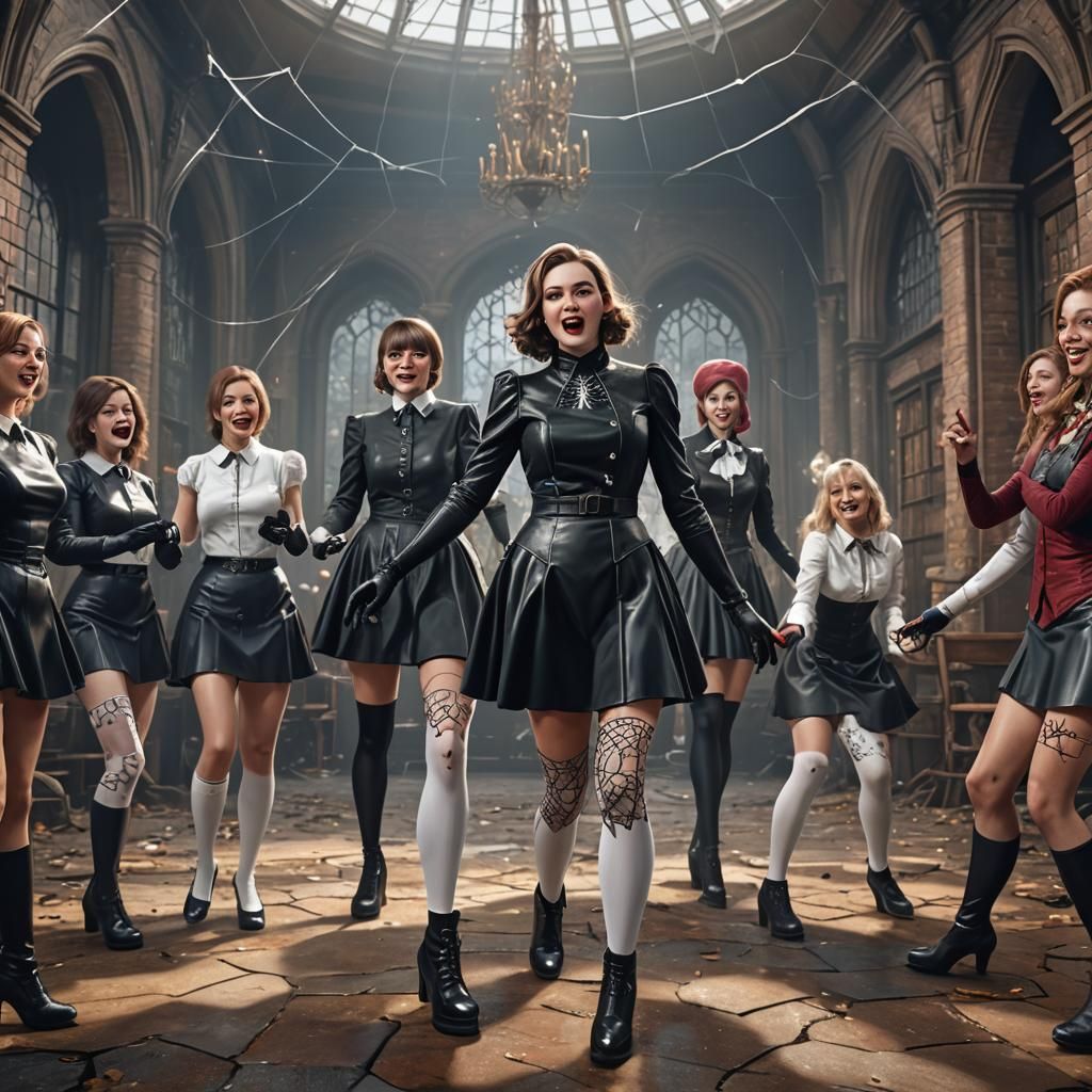 Intricate Matte Painting of Women Applauding