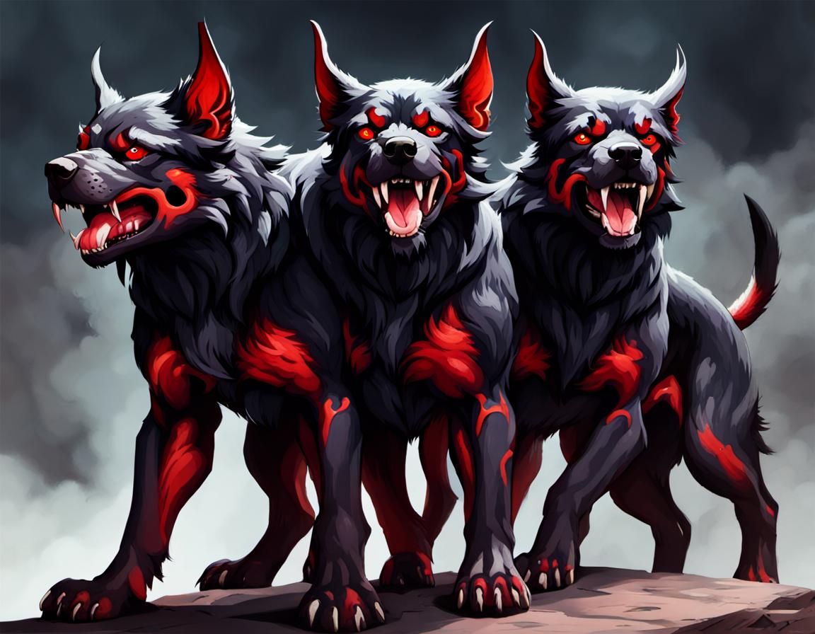 Three-Headed Dog: AI Interpretation of Cerberus