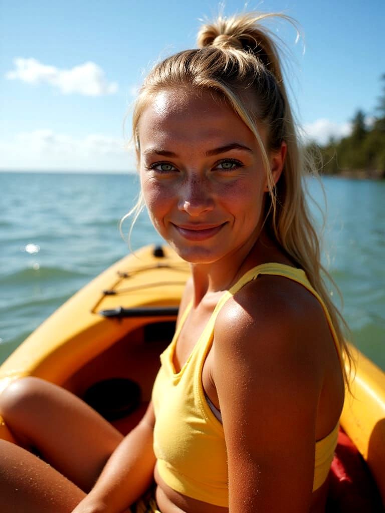 Sun-Kissed Kayaker in Florida