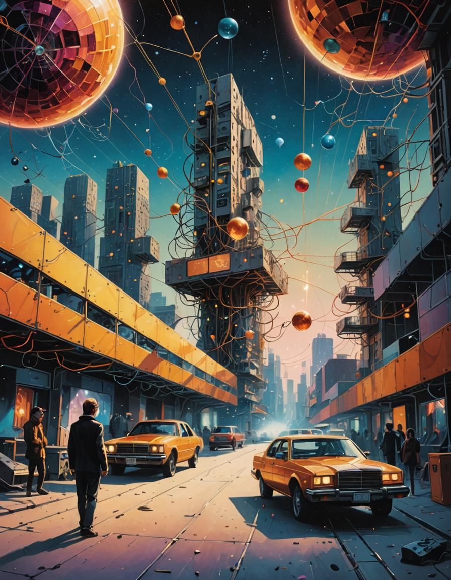 Visualizing Quantum Disco Entanglement Concept