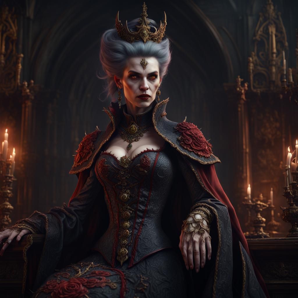 Warhammer Vampire Countess in Detailed Matte Painting