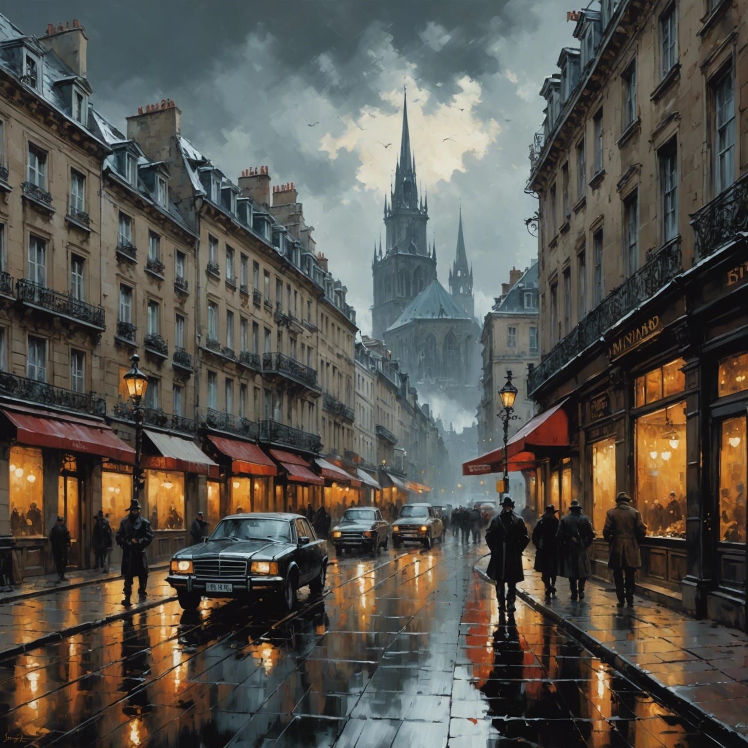 Gloomy Cityscape in Grimdark Style