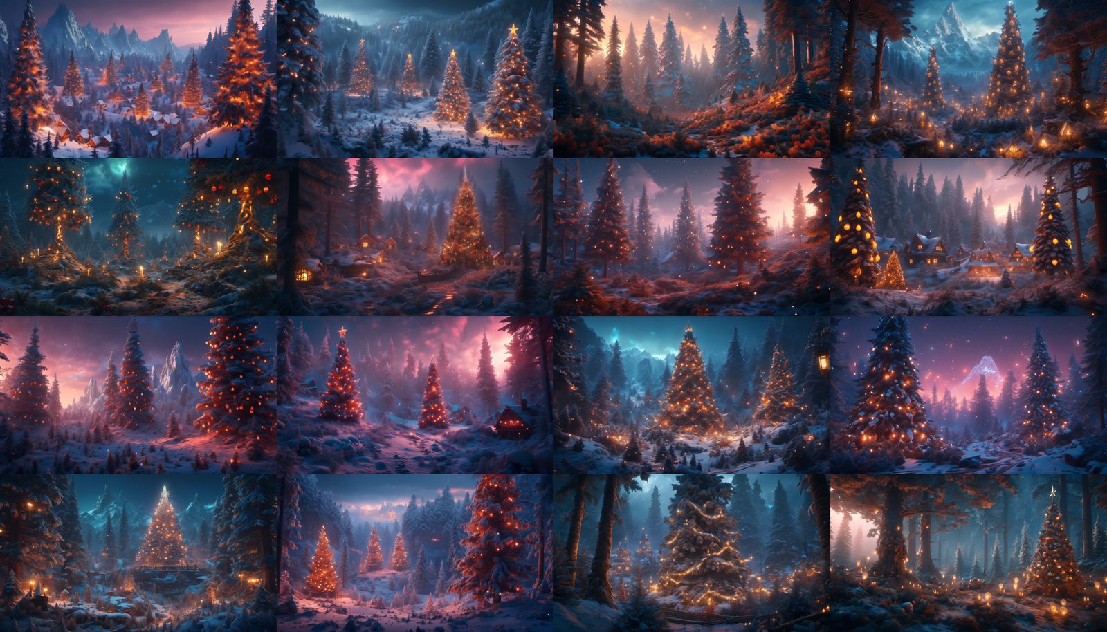 Wallpaper christmas landscape
